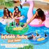 Inflatable PVC Drink Holder: Nine-Hole Pool & Bathtub Coaster Tray