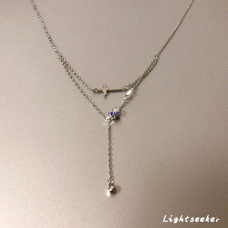 

Летнее двухслойное ожерелье на ключицу крест-накрест для женщин - Легкая роскошь, нишевый стиль