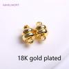 18K Gold Plating Brass Mag-Lok Magnetic Clasp Strong Magnetic Clasp Connector DIY Jewellery Making Supplies Wholesale