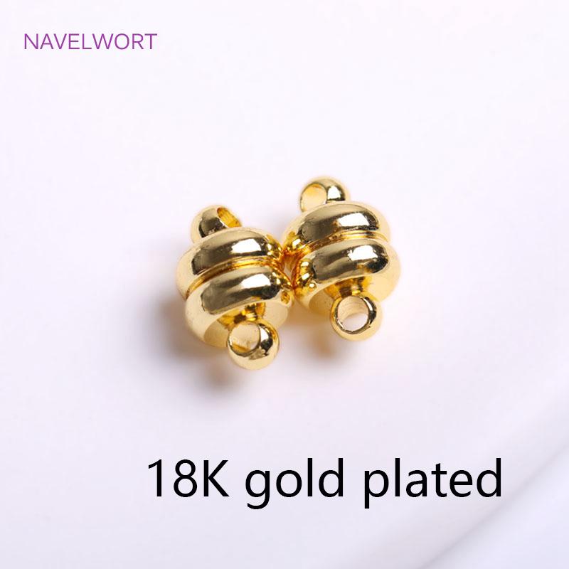 18K Gold Plating Brass Mag-Lok Magnetic Clasp Strong Magnetic Clasp Connector DIY Jewellery Making Supplies Wholesale