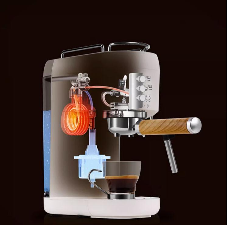 110V US Standard Italian Semi-Automatic Espresso Coffee Machine with Grinder