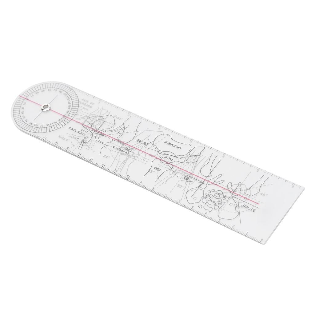 PVC Goniometer Angle Ruler 360 Degree Measure Joints Motion Range for Physical Therapy