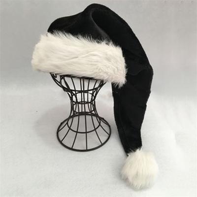 Fashion High Quality Holiday Products Black Warm Hat Holiday Hat Christmas Plush Long Hat