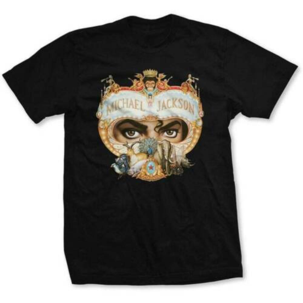 

Michael Jackson Dangerous World Tour Album Black T-Shirt Retro Tee Funny Vintage - Men s Summer Cotton Graphic Tee 5XL різнокольоровий