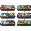 Sunflower Diamond Painting Eyeglasses Case Rhinestones Sunglasses Storage Box PU Glasses Holder Case for Friends Gift