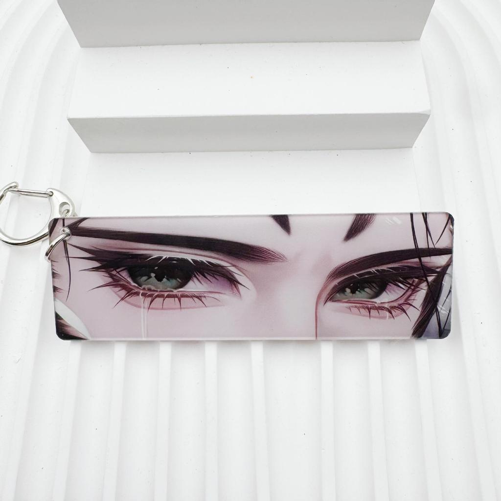 Nezha & Ao Bing Light-Up Acrylic Keychain with Transparent Eye Charm and Backpack Pendant