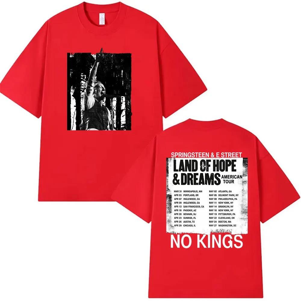 Rock Band Bruce Springsteen Land of Hope & Dreams Tour 2026 Maglietta Grafica Unisex Hip Hop Gotica a Maniche Corte Streetwear