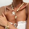 Flower Shell Necklace Bracelet Conch Beach Beaded Jewelry Sweet Marine Style Necklace  Women