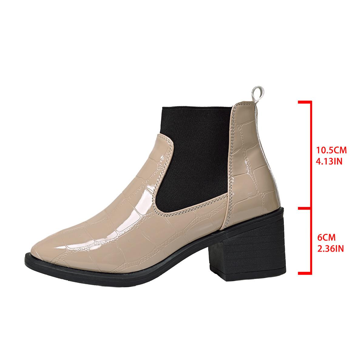 

Повседневные универсальные одинарные ботинки 2025 года, новые, большого размера, с круглым носком, однотонные, с грубым каблуком, однотонные, женские ботинки Martin 43