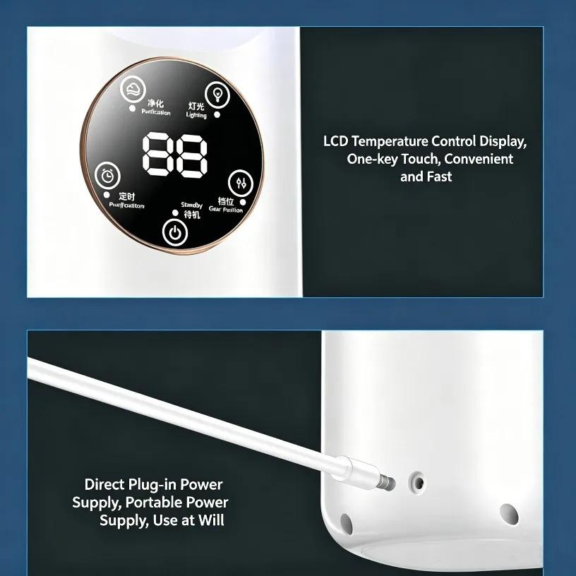 Hot Sale Portable Air Cooler Fan 3-in-1 Cooling Humidifier with RGB Night Light 100ml Water Tank Quiet Desktop Cooling Fan