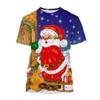 Neutral Christmas Clothing, New Fashionable Christmas Tree, Creative 3D Digital Printing, Children's Short Sleeved Fun Street T-shirt