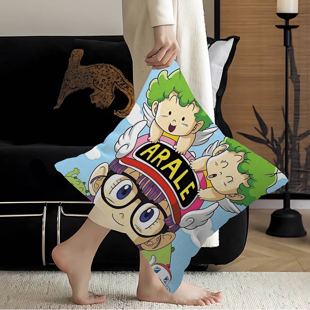 Cute K-Kawaii Dr. Slump Pillowcase Toon Gift Cushion Cover Bedroom Home Sofa Chair Seat Decor Pillow Case