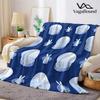 Mooncake Jade Rabbit Flannel Blanket Warm Soft Halloween Christmas All-Season Couch Decorative Cozy Warm Gift