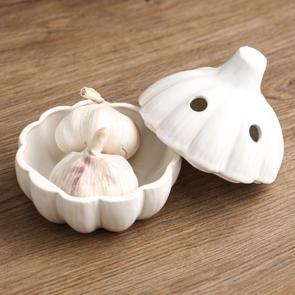 Well-ventilated Garlic Storage Tank Garlic Shaped Dried Chili Storage Can Kitchen Counter-top