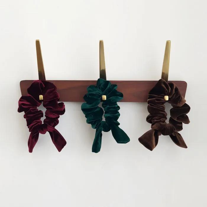 velvet ribbon scrunchie (4colors)