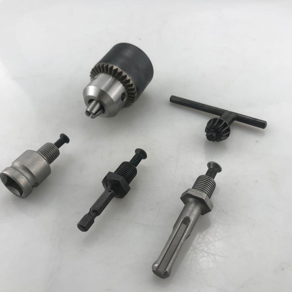 Drill Chuck Set: 5PCS Square & Round Handle Rods, Hammer Accessories, Impact Drill & Electric Wrench Converter