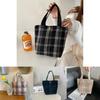 Stylish Ins Checkered Woolen Lunch Bag Chic Minimalist Tote For Everyday Use