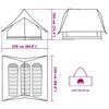 Family Tent with Roof Green and White 220 x 220 x 184 cm