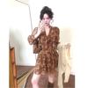 Coffee Break French Temperament Old Money Wind Floral Dress Children's Summer New Long-sleeved Chiffon Waist Skirt
