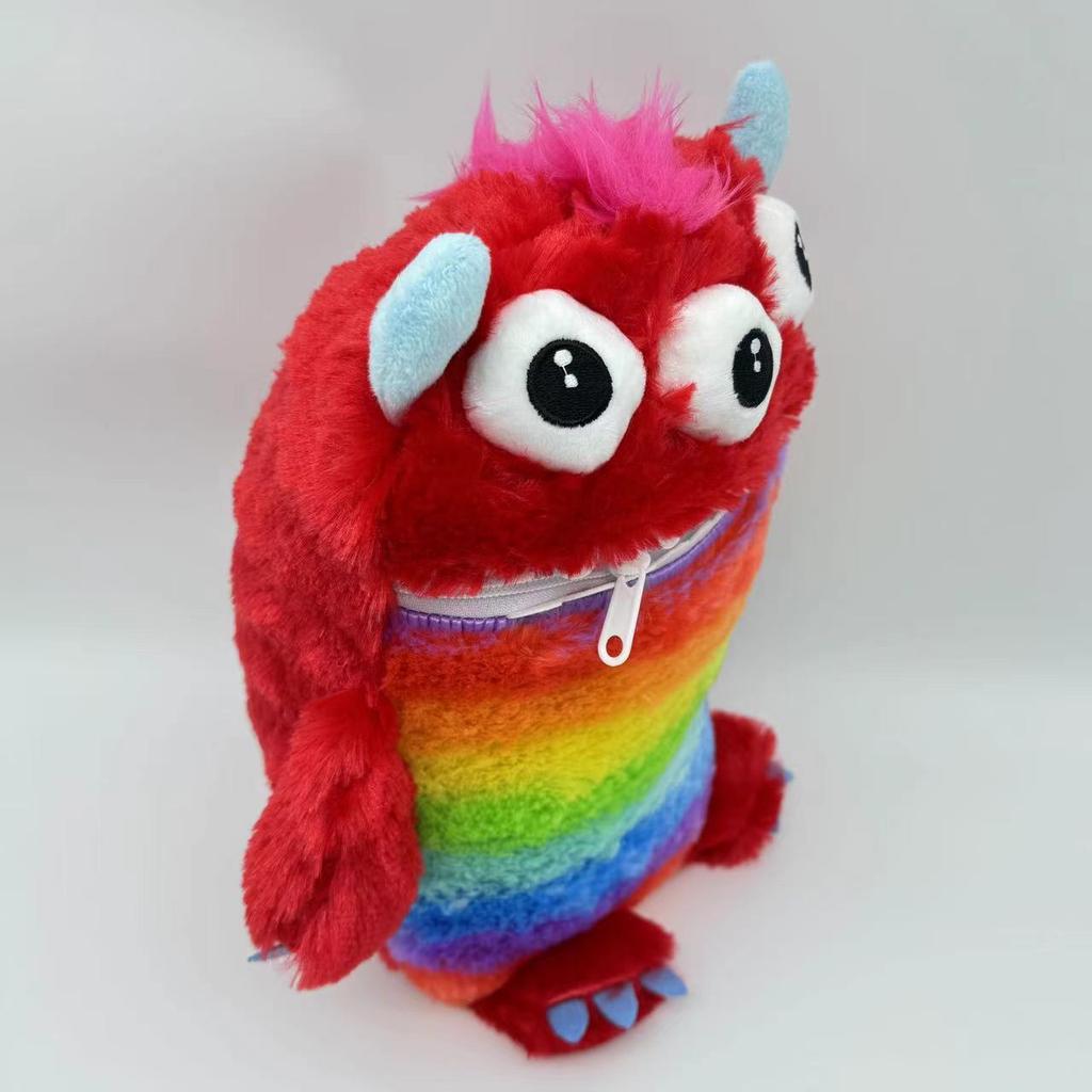 TreasuringU 2025 New Kawaii Colorful Monsters Plush Toys Cartoon Worries Monster Stuffed Dolls Pillow Christmas Birthday Gifts