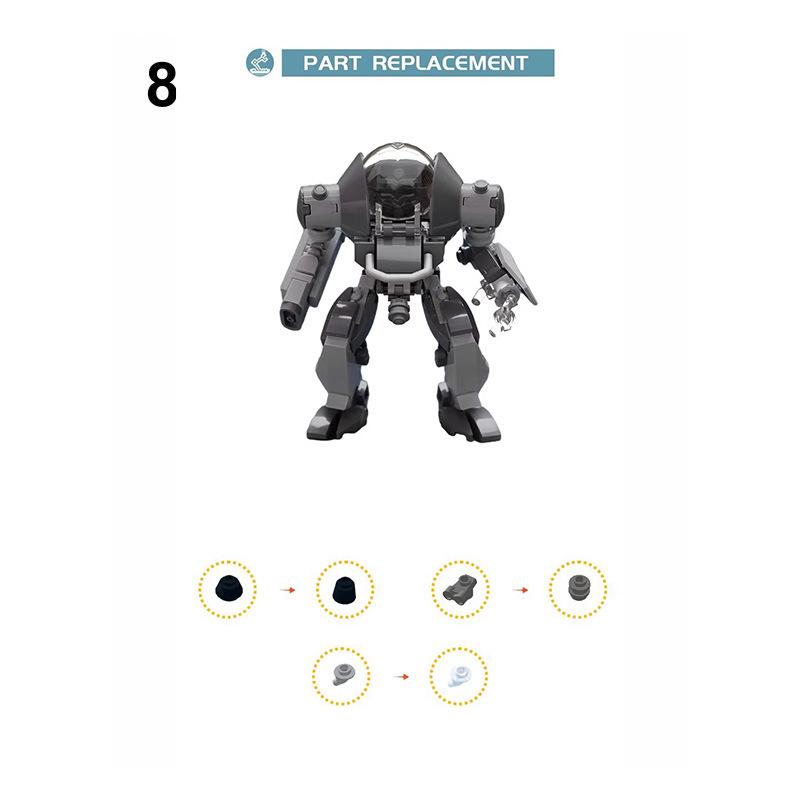 M Building Block Compatible Lego, Manned Mecha Toy Assembly Mecha Splicing Building Block Children'S Educational Intelligence Development