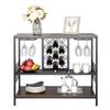 Armario Bar Industrial de 40 Pulgadas, Mesa de Vinos para Licores y Copas, Aparador Buffet con Soporte para Copas y Botellero, Madera Rústica Independiente