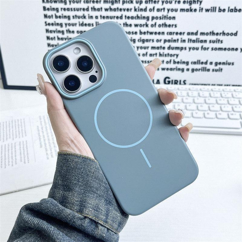 Luxury Skin Touch Scrub PCFor Magsafe Wireless Charging Case For iPhone 16 15 14 13 12 11 Pro Max Plus Magnetic Colorful Cover