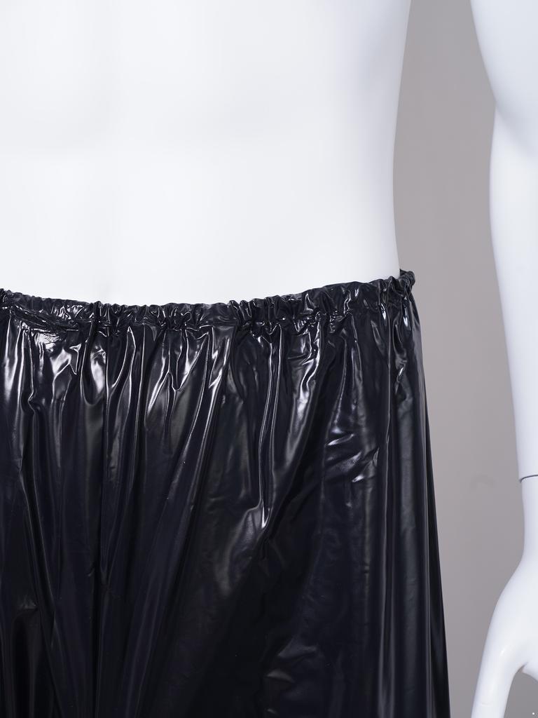 Unisex PVC Sauna oblek Dlouhý rukáv Zip S kapucí Stahovací šňůrka Bunda Vrchní díly Kalhoty Cvičení Trénink