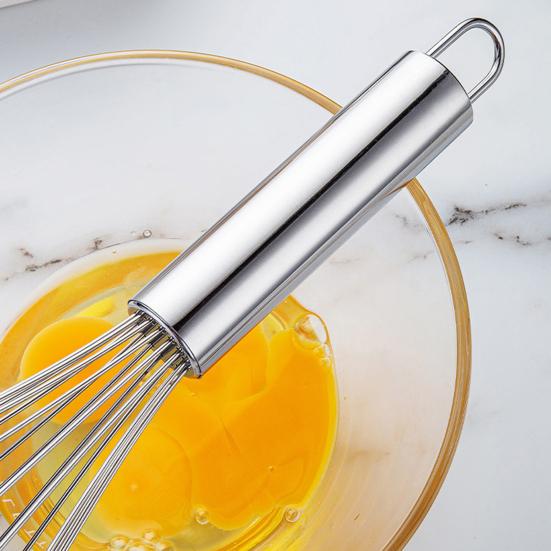 Egg Whisk Balloon Shape Heat-Resistant Stainless Steel DIY Fondant Cake Egg Beater for Kitchen