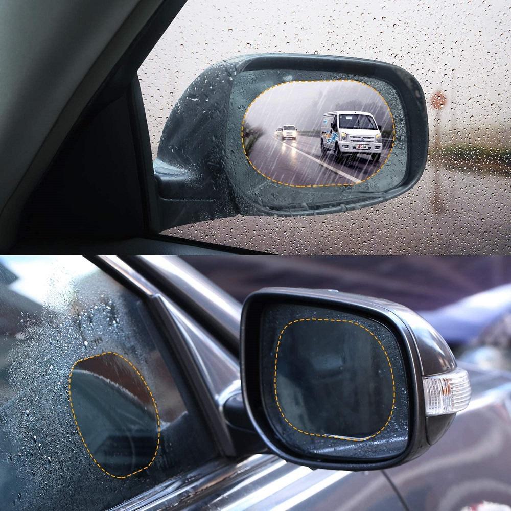 6/4/2Pcs Car Rearview Mirror Rain Film Car Sticker Rainproof Film for Rearview Mirror Anti Fog Waterproof Clear Sight Auto Film