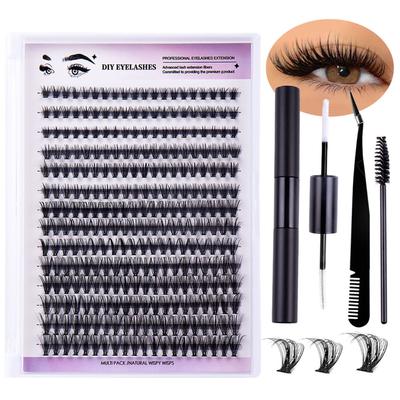 Single Eyelash Extension DIY Segmented Eyelash Thick D Curve False Eyelash for Eye Makeup