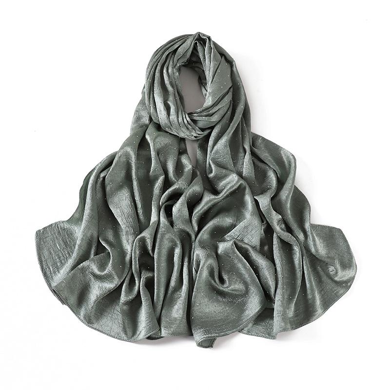 Muslim Chiffon Solid Color Hijab Scarf For Women Hijabs Scarves Squane Head Wrap Jersey Hijabs Islamic Turban Headband Shawl