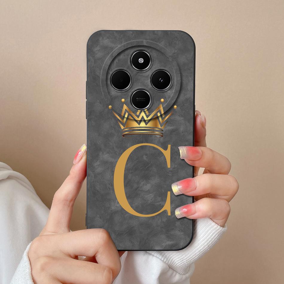 For Xiaomi Redmi 14C Case Wave Light Letters Phone Cover For Xiaomi Redmi 14R 5G Redmi 14 C Soft Liquid Silicone Anti Drop Funda