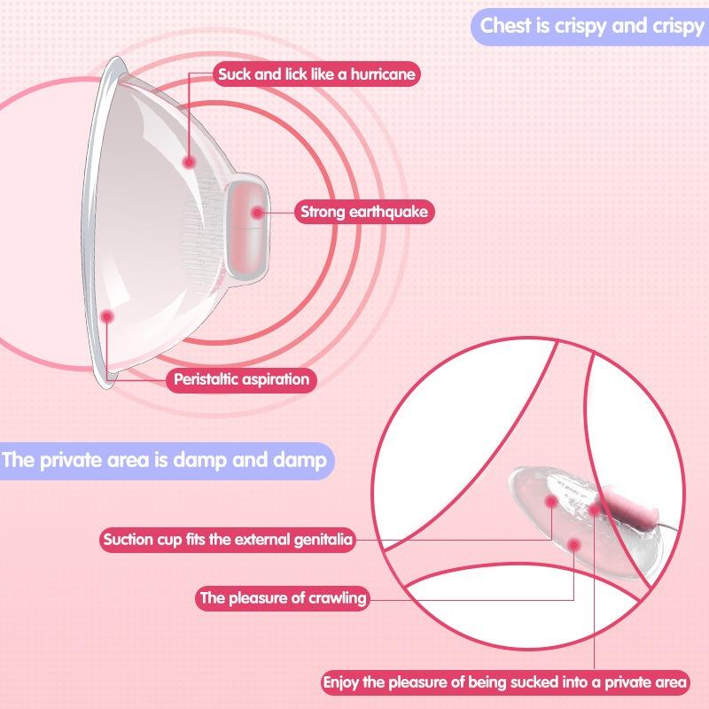 Three Head Suction Vibrating Nipple Breast Augmentation Device Breast Pump Female Tongue Licking Massage Masturbator