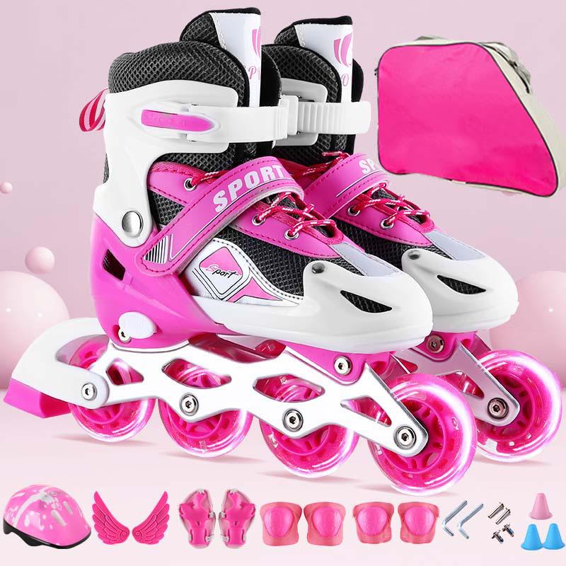 Adjustable PVC Inline Skates with Music Style - Flashing Wheels for Men, Women, and Children
