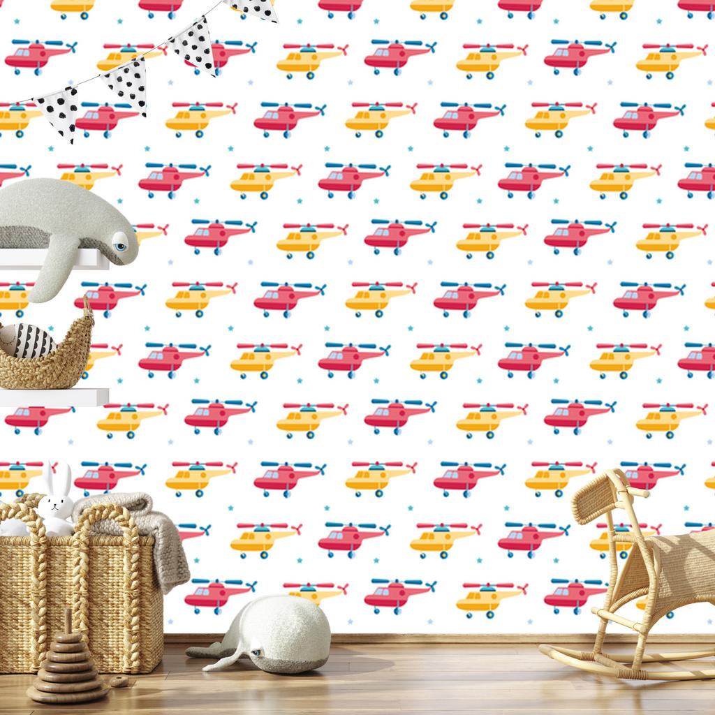 Helicopters and stars wallpaper for living room and bedroom 50x1000