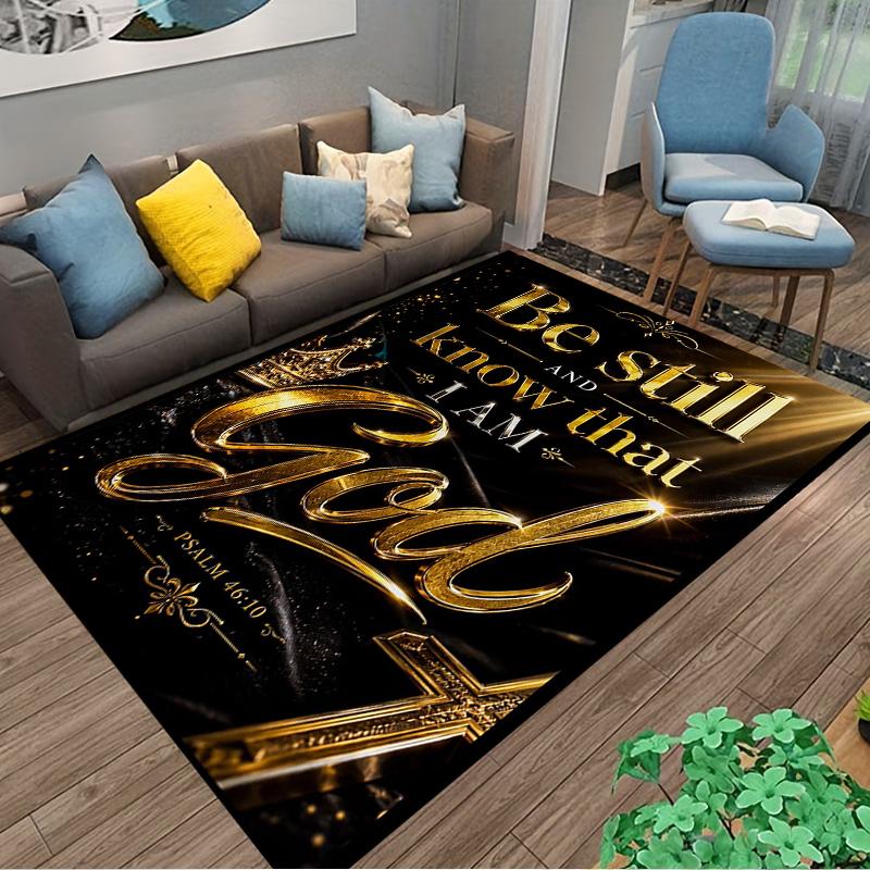 Be Still and Know I Am God Carpet Non-slip Rug Suitable for Living Room and Bedroom Sofas