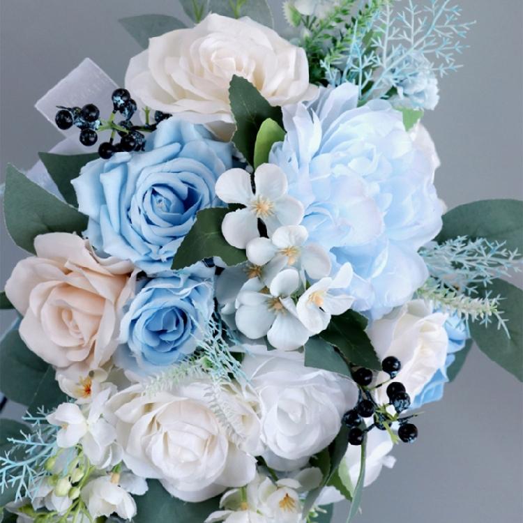 Artificial Rose Bouquets, Bride and Bridesmaid Holding Bouquets for Birthday Wedding Centerpiece Decorations