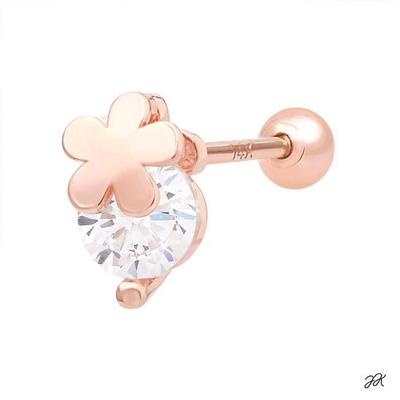 Floss 14K Gold Needle Rose Gold Flower Cubic Piercing (S8539264)