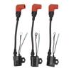 3 Pcs Outboard Ignition Coil 697‑85570‑00 Boat Motor Coil Assembly Set with Spark Plug Cap for C E P 50 55 60 70 75 85