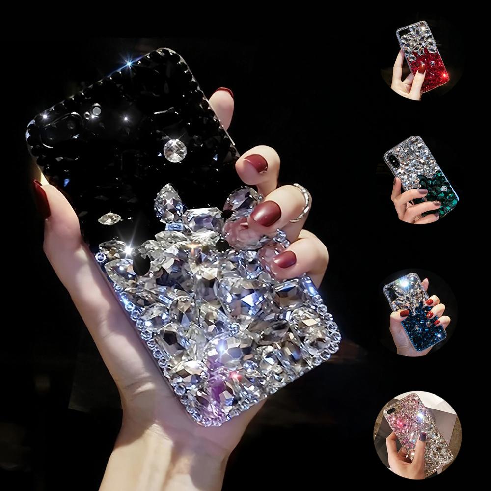 Luxury Bling Rhinestone Crystal Flower Phone Case For VIVO V50 Lite Pro V50E V29E V40E V30E V27E 4G 5G Glitter Diamond Gemstone Cover