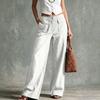 Women's Fashion Color Wide Leg Pants, Loose Fit Casual Trousers for Summer, and Daily Wear
