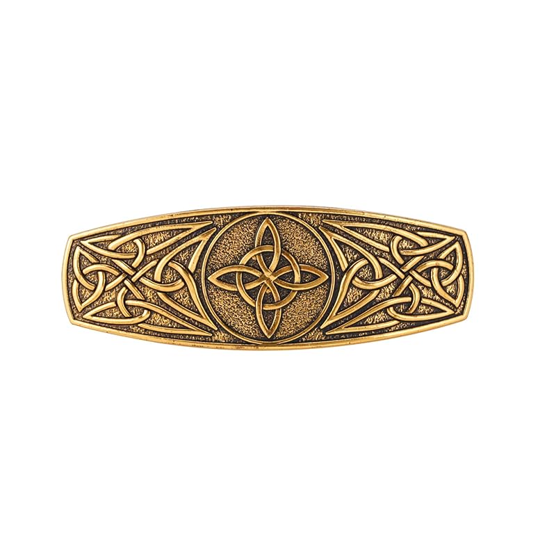 Amaxer Viking Gold Silver Barrettes for Women Girls Celtic Hair Clips for Thick Thin Hair Vintage French Hair Clips Hair Styling Accessories