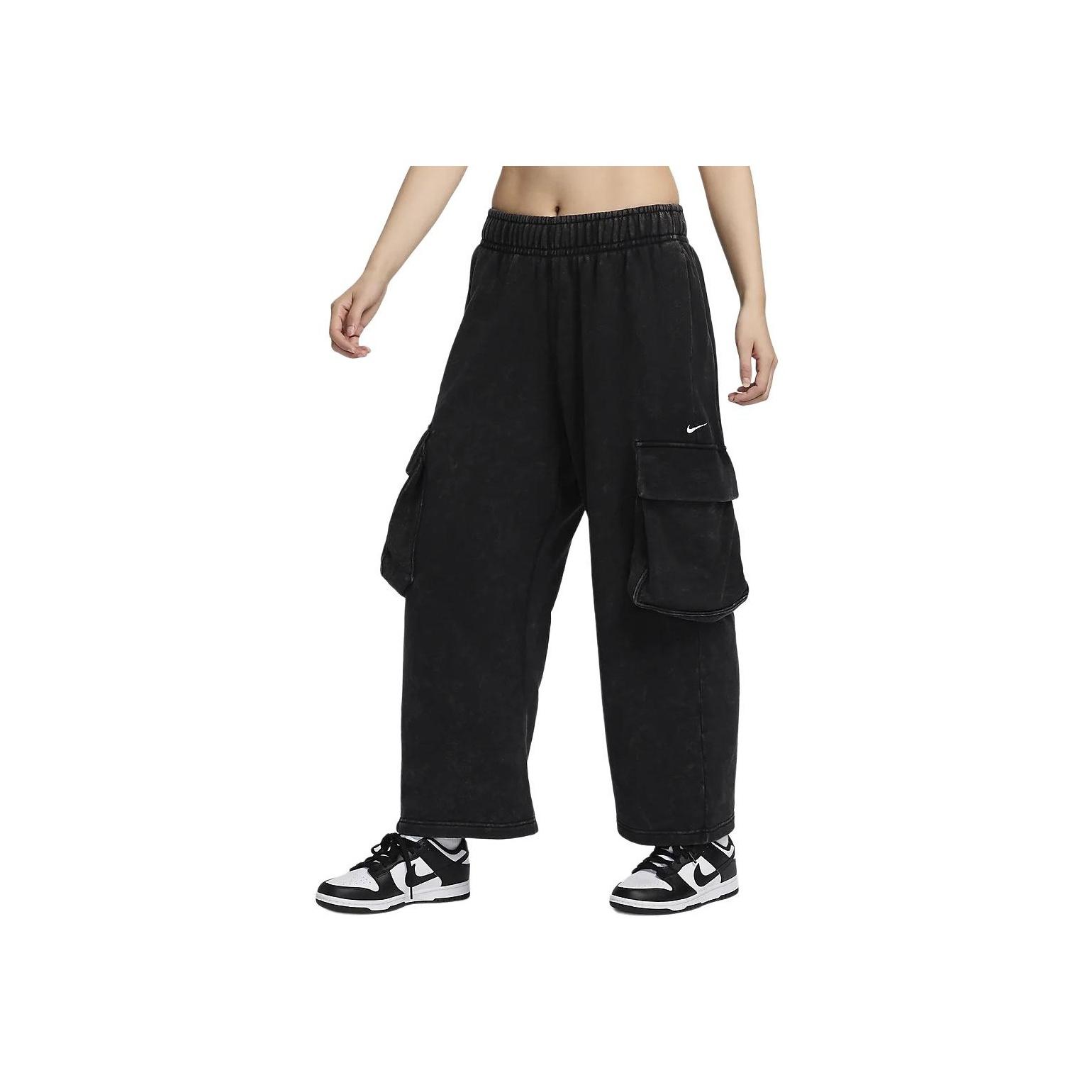 

Nike Спортивные брюки с логотипом, прямые, трикотажные, женские, черные HQ4751-010 XS