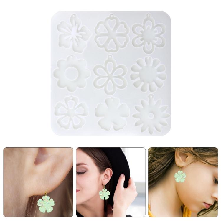 Jewelry Silicone Molds for Earrings Pendant Jewelry Making, Flower Leaf Pendant Resin Molds Epoxy Resin Molds