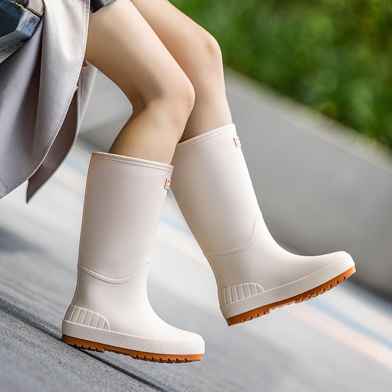 

R series high tube rain shoes women s rain boots long tube waterproof shoes new water shoes water boots 36