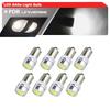 COB BA9 BA9s Single Contact Miniature Bayonet Led Bulb 12V White Car Bulbs T4W 1895 6253 64111 64113 Led Bulb (Pack of 8 White)