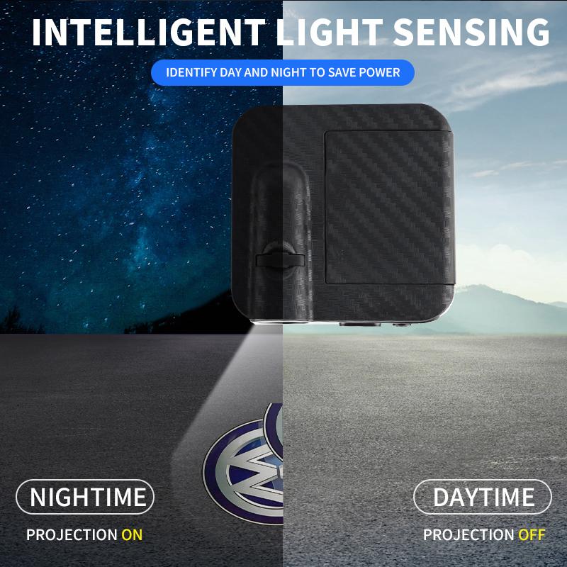 Car Emblem Wireless Courtesy Lamp Auto Door Welcome Light LED Projector For Volkswagen Golf-5 6 7 Bora POLO MK4 MK6 Passat B5 B6
