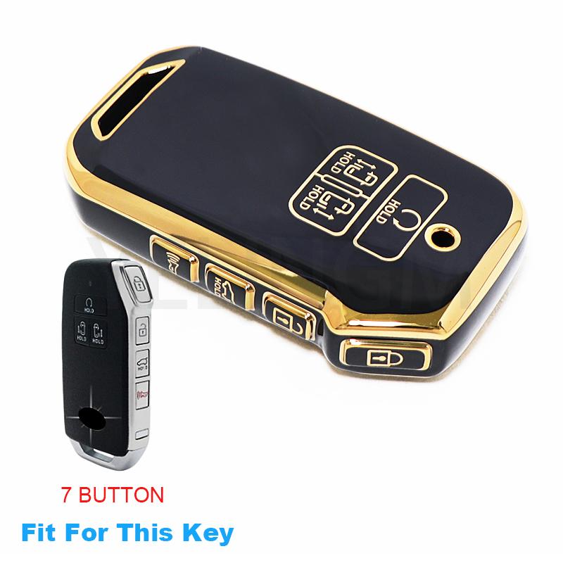 TPU Car Remote Key Case Cover For Kia Carnival 2021 2022 Sedona Carnival KA4 EX SX LX Fiesta 2023 Keyless Shell Fob  Accessories