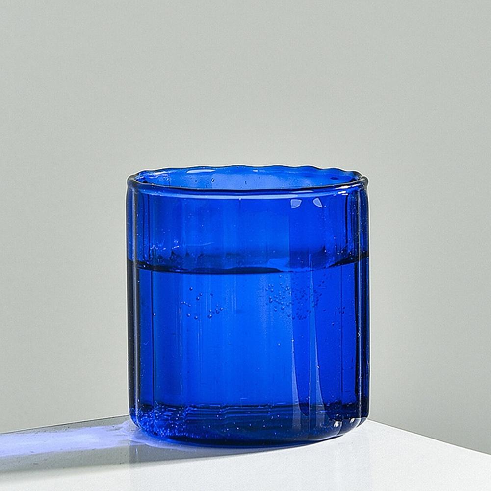 200ml Heat and Cold Resistant Clear Glass Water Cup Girl Heart Juice Drink Coffee Cup Color Glass Handmade Kitchen Drinkware